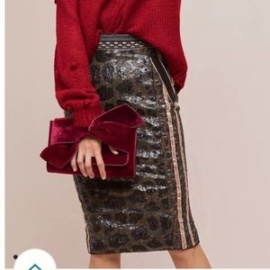 Sequin pencil skirt